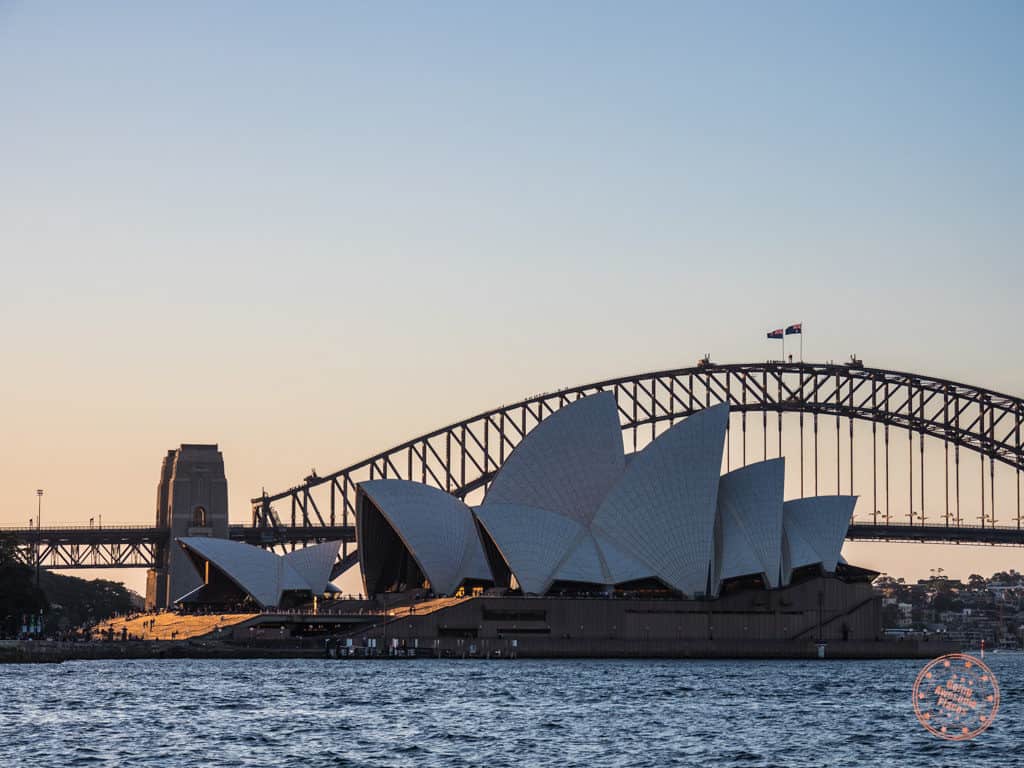 opera house at sunset as one way of how to spend 2 days in sydney 