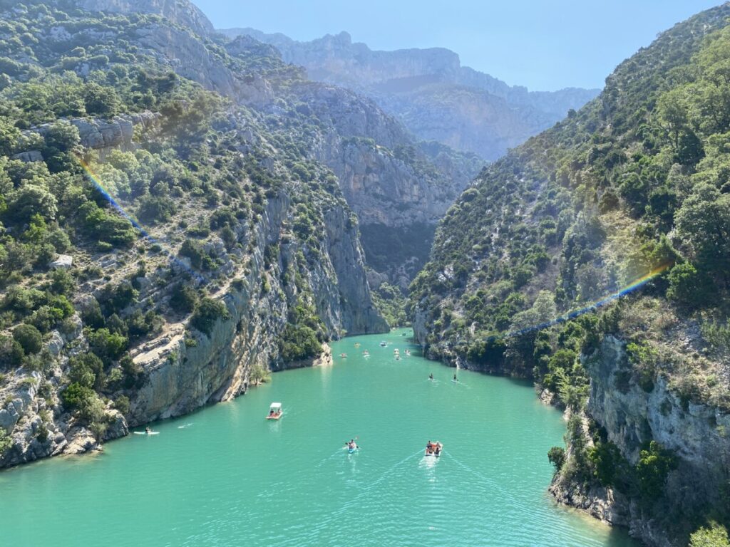 View of Gorges du Verdon from the Pont Galetas bridge in the south of france