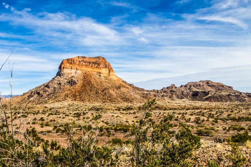mesa in desert landscape