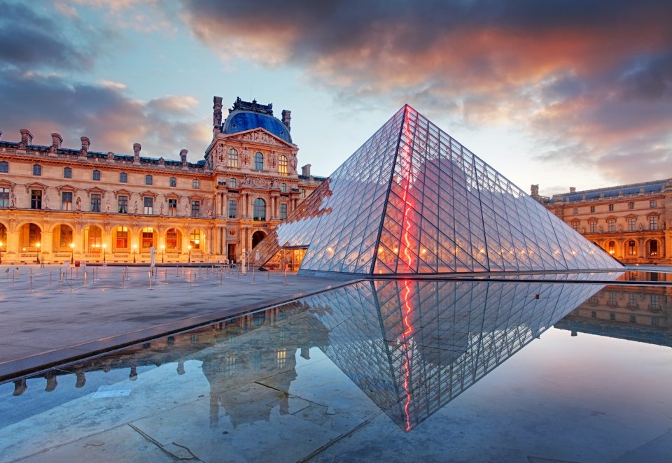 Paris, France - February 9, 2015: The Louvre Museum is one of the world's largest museums and a historic monument. A central landmark of Paris, France.