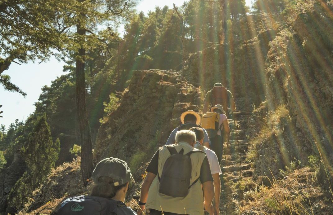 a group Hiking through Koprulu Canyon