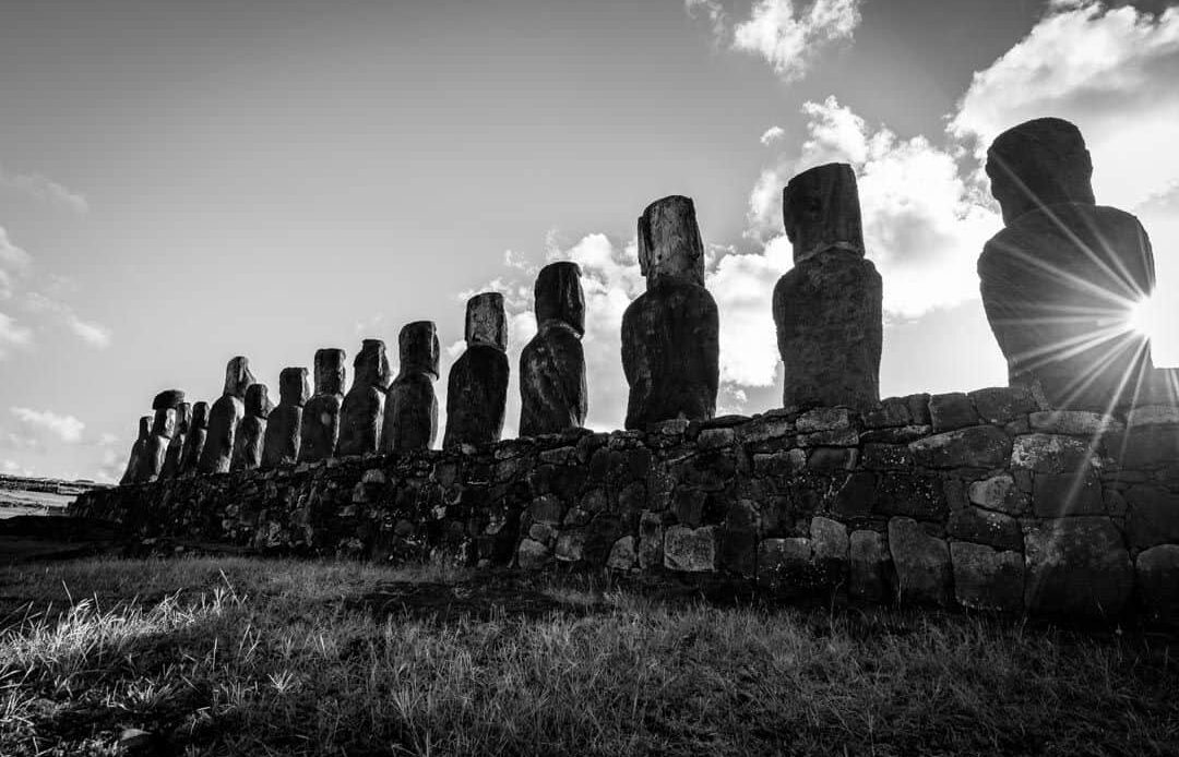 Moai Black And White Things To Do In Easter Island