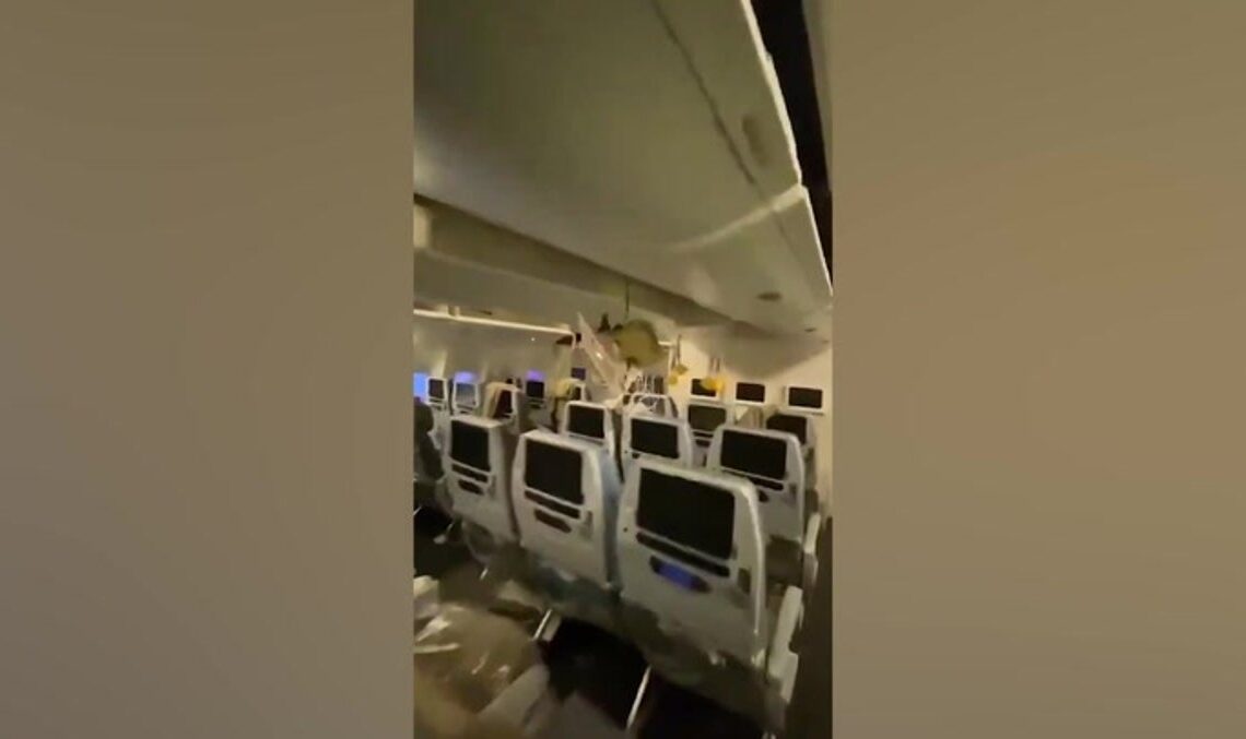 Damage in Singapore Airlines cabin after plane hits severe turbulence | News