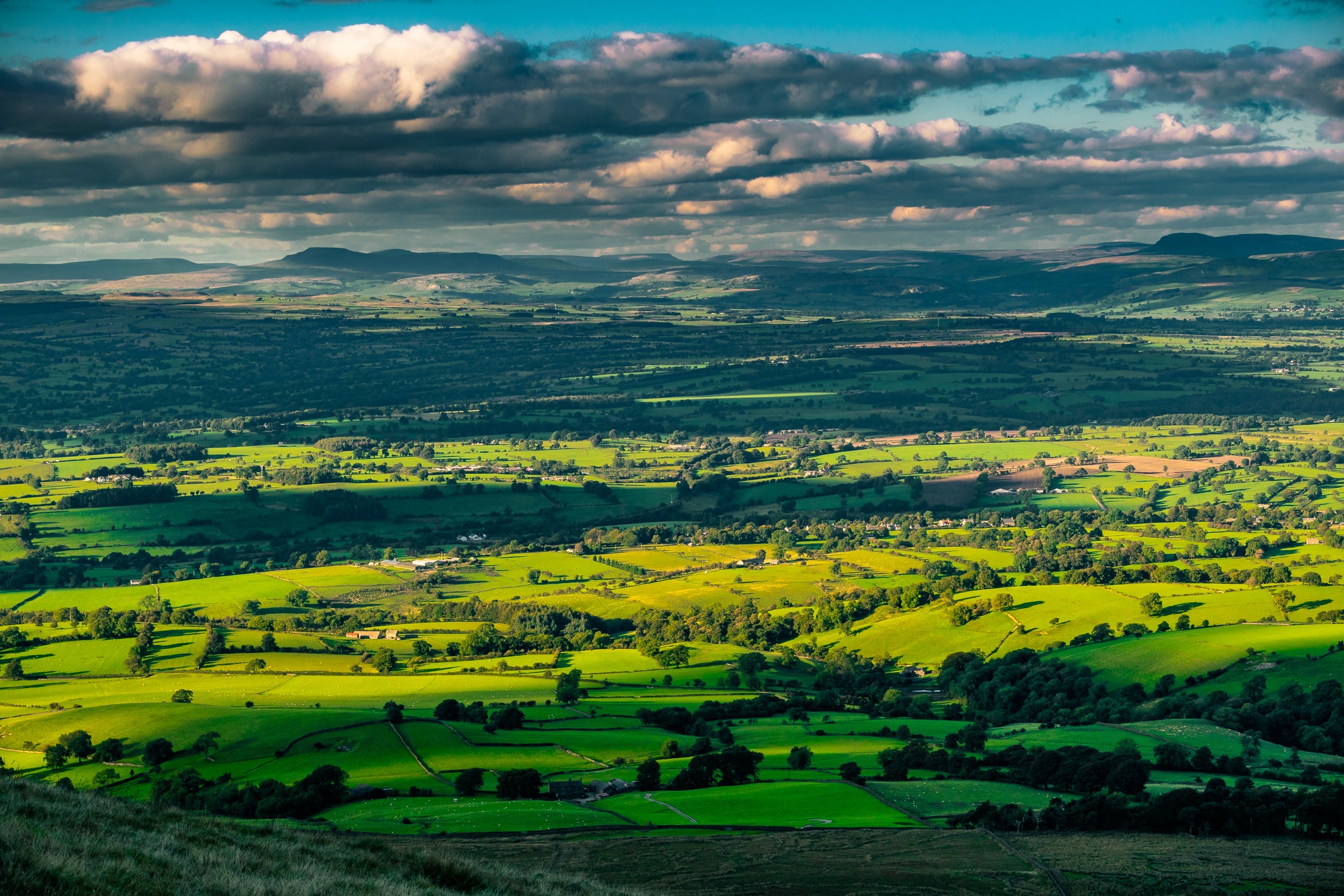 Green and pleasant land: the view from Pendle Hill