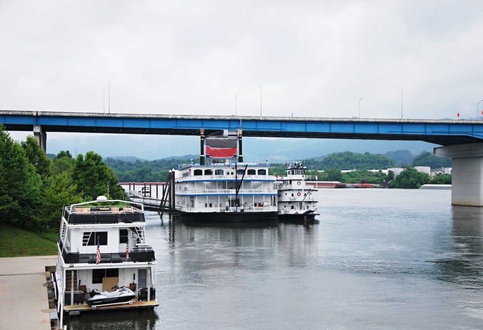 Steam Ship on the River in the Town Chattanooga, Tenessee