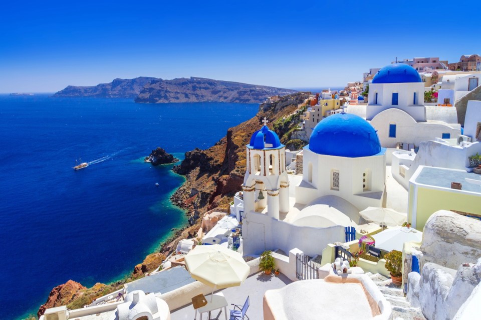 Beautiful Oia town on Santorini island, Greece