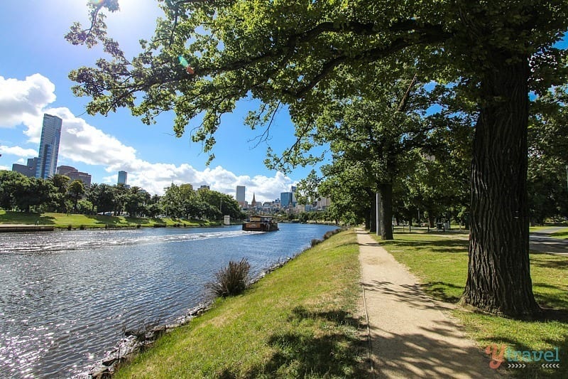 Bike trail along the Yarra River