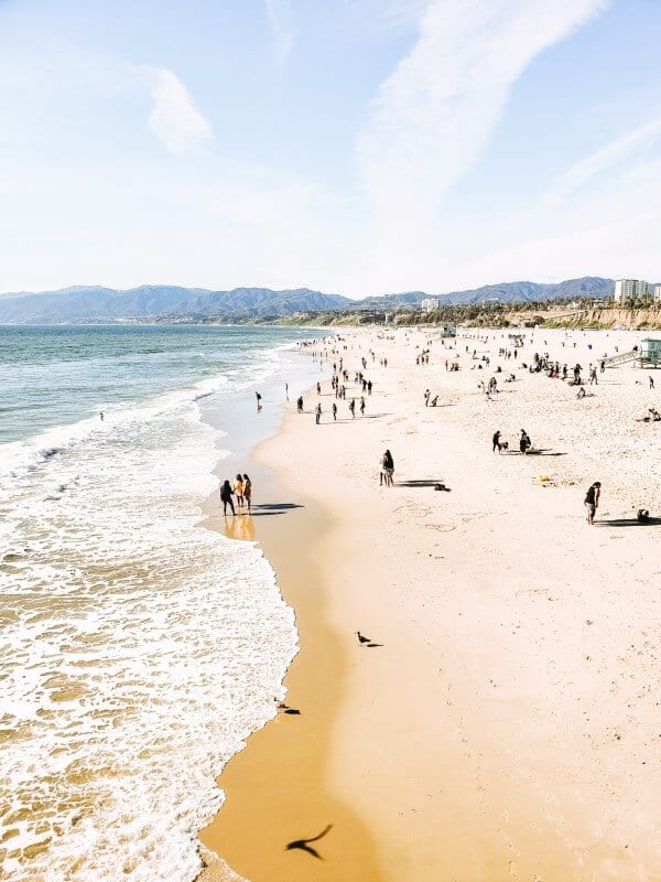 view of Santa Monica Beach LA