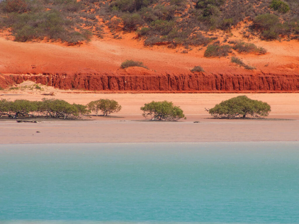 red dirt and blue water of broome