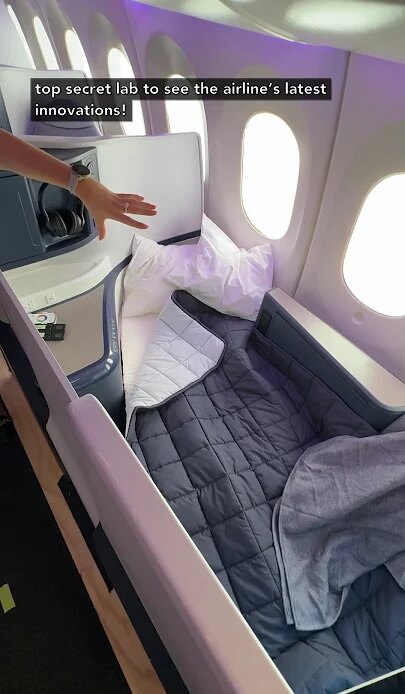 Air New Zealand's top secret design lab is testing bunkbeds on an airplane? #shorts #aviation