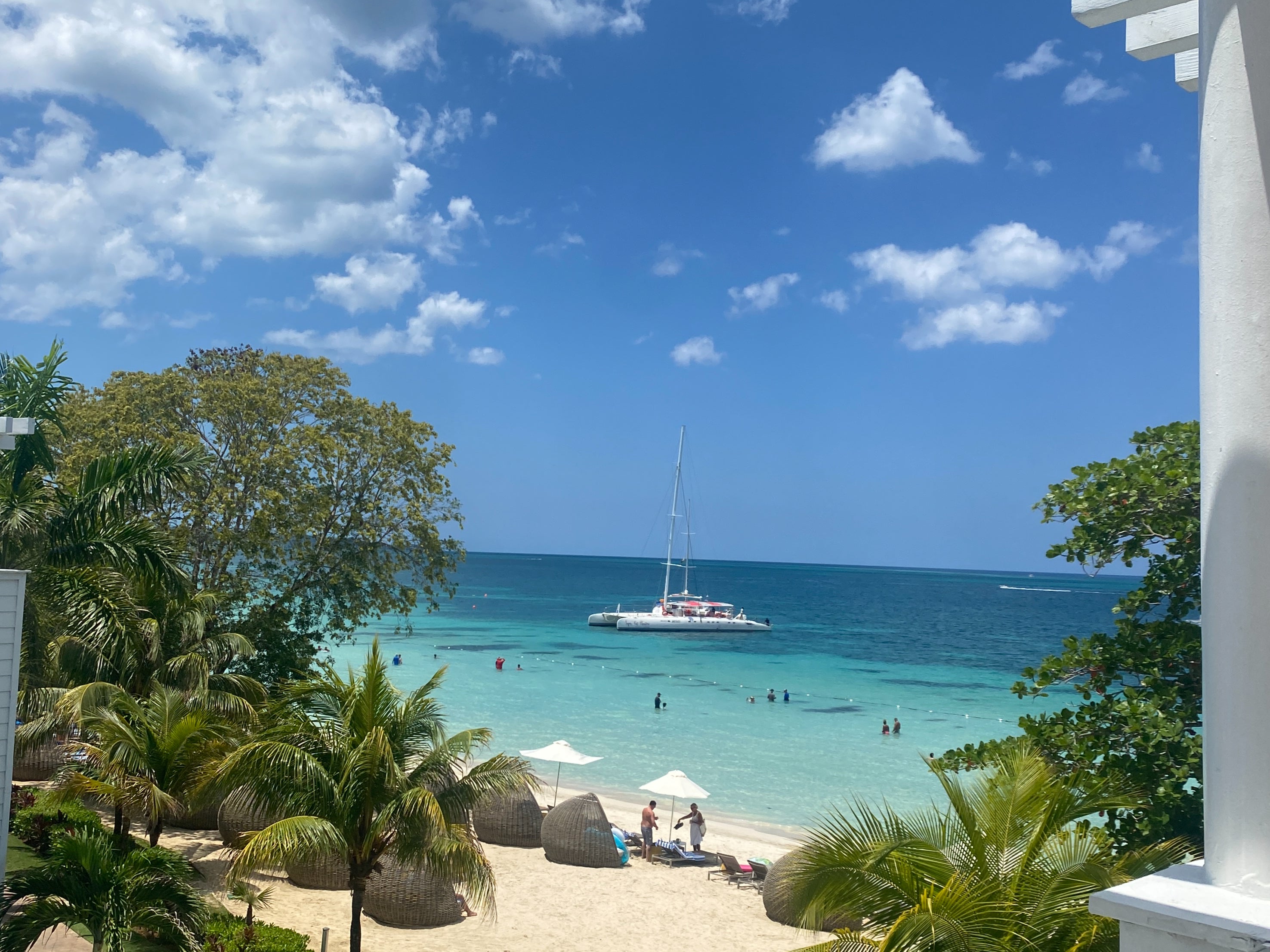 Tempting blue waters are just moments from the rooms