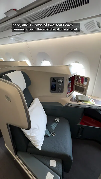 Cathay Pacific A350 - 1000 business class cabin honest review #shorts #aviationobsession