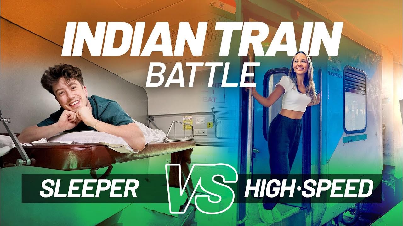 In-depth INDIAN TRAIN Comparison: FIRST CLASS Sleeper Train VS High Speed Gatiman Express