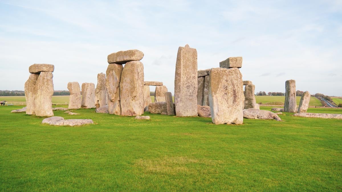 Close-up view of Stonehenge