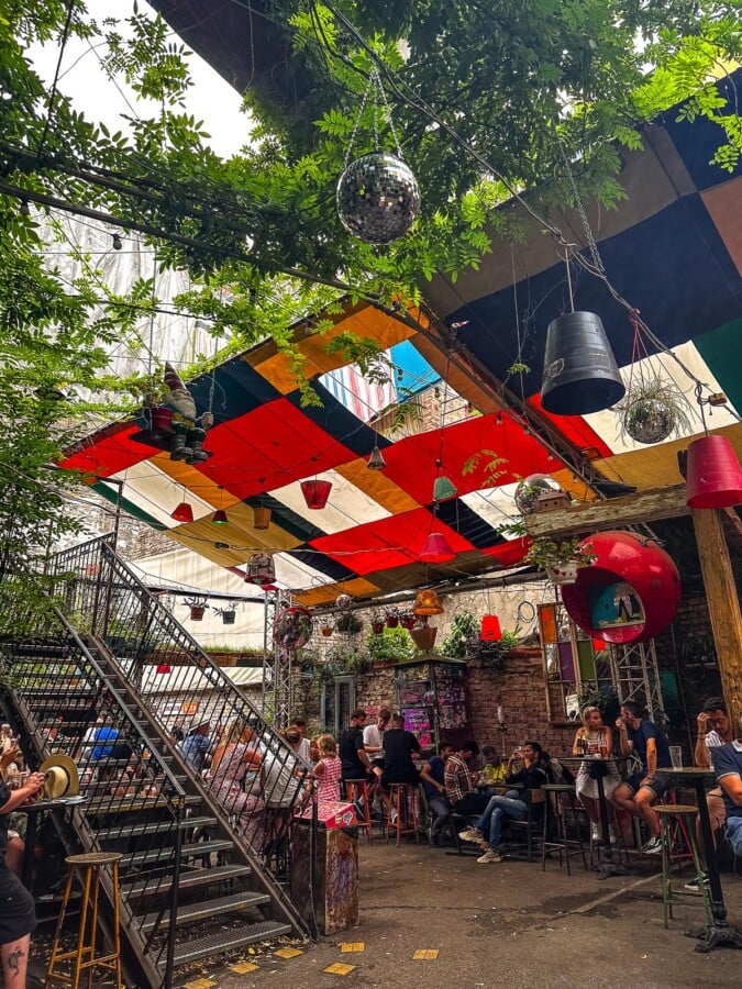 Patrons enjoying Szimpla Kert, Budapest