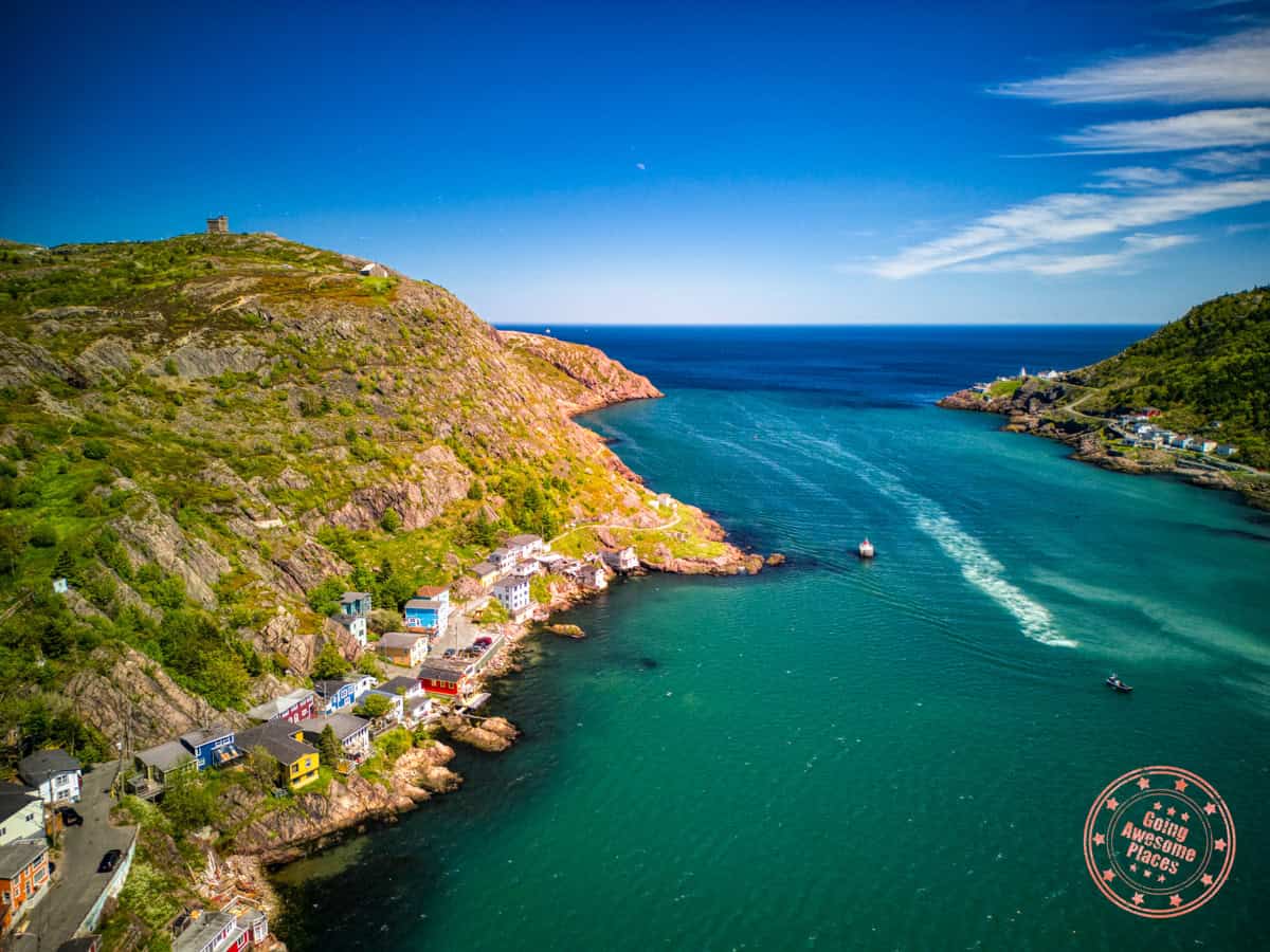 colorful houses lining st. john's coast