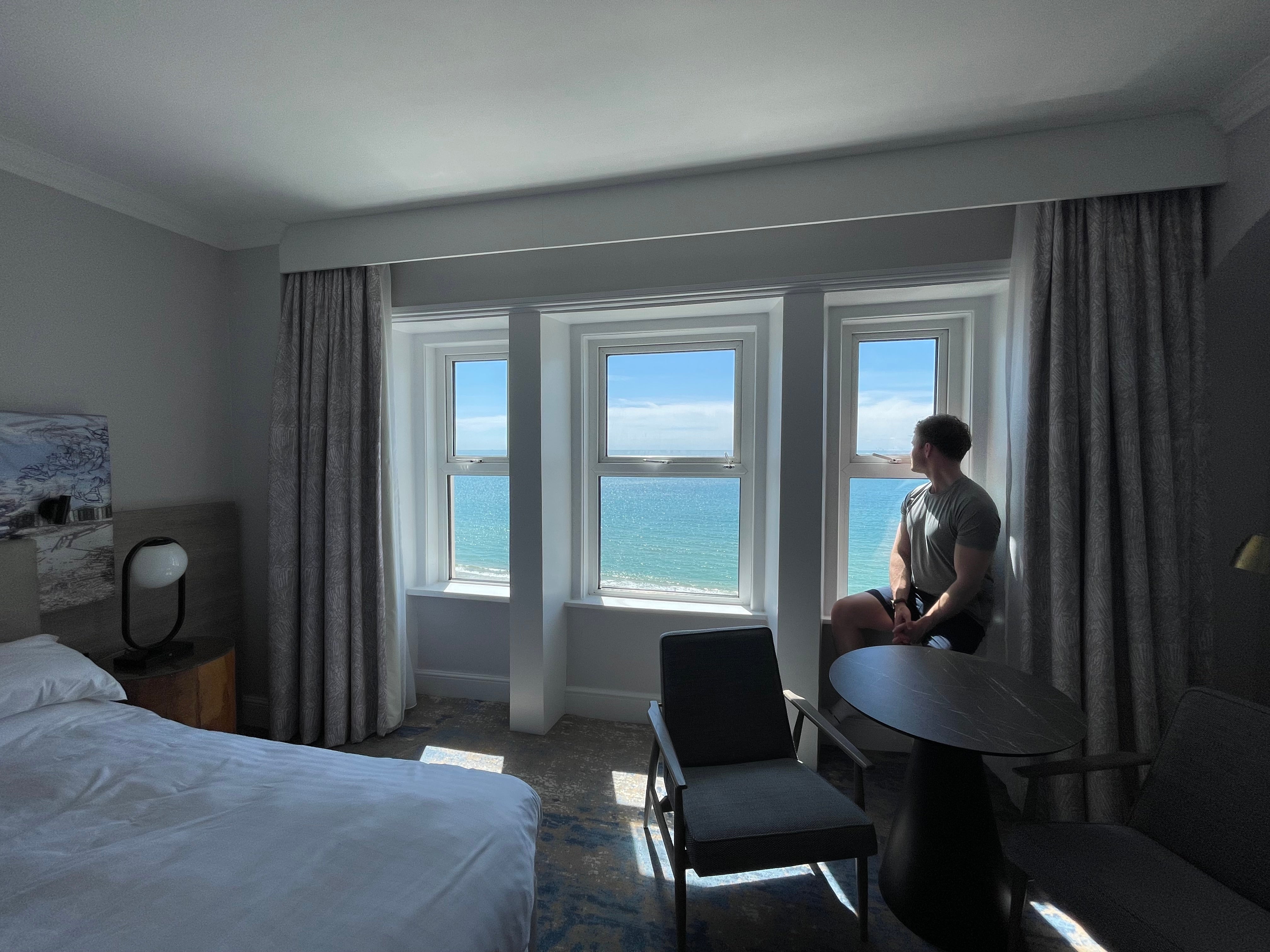 The sea views from the Marriott’s rooms are a delight to wake up to