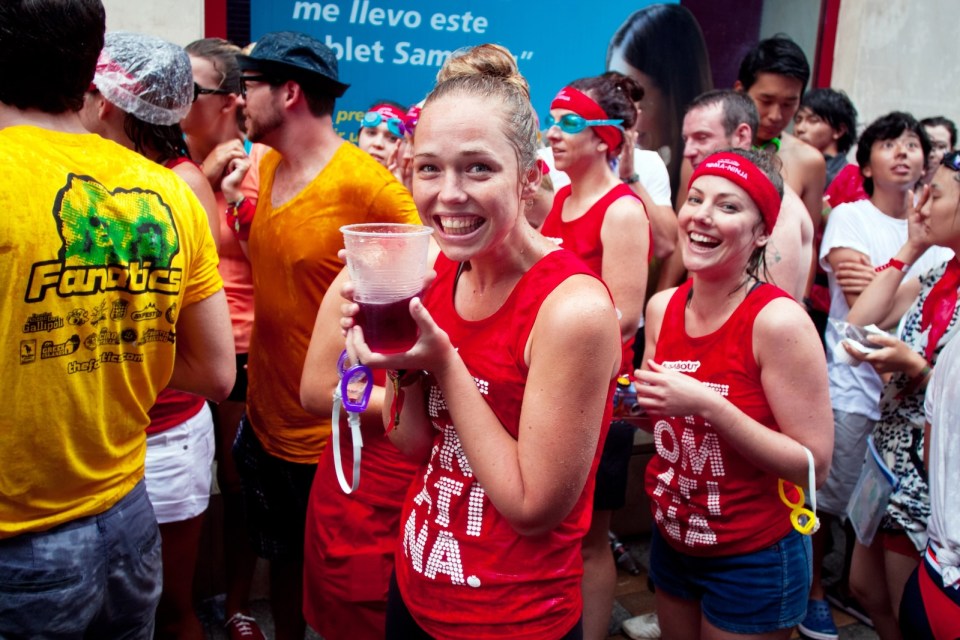 Bunol, Spain - August 28: The crowd awaiting start of Battle of tomatoes on Tomatina festival in Bunol