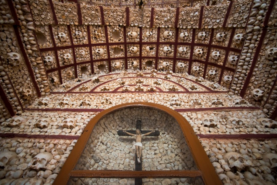 The capela dos Ossos at the Igreja do Carmo in Portugal