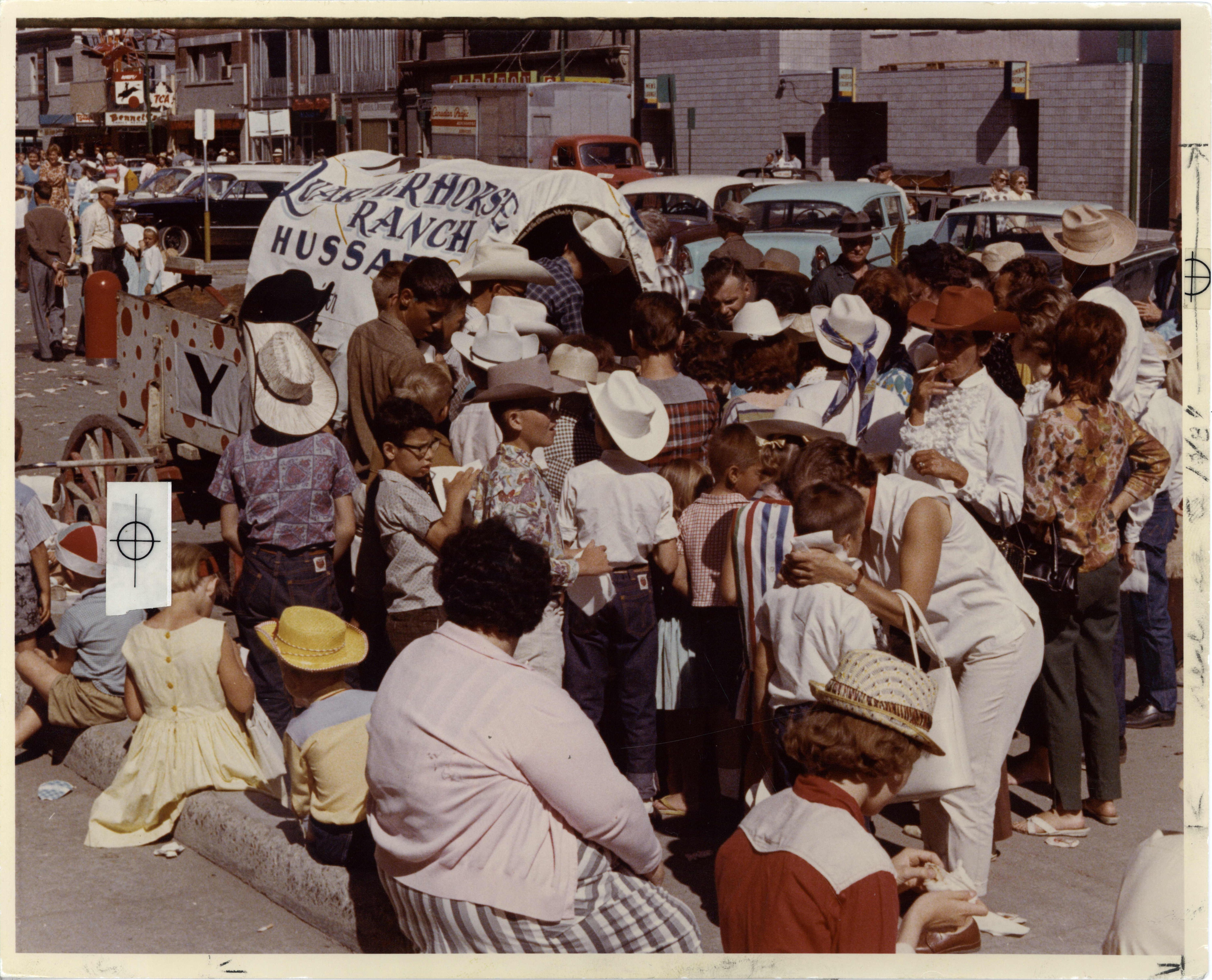 A pancake breakfast in downtown Calgary in the 1970s