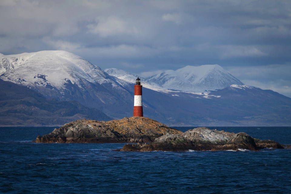 Lighthouse end of the world in the Beagle Channel