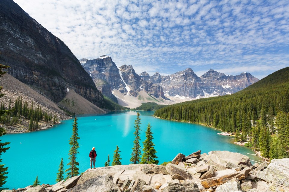 Beautiful Moraine lake in Banff National park, Canada