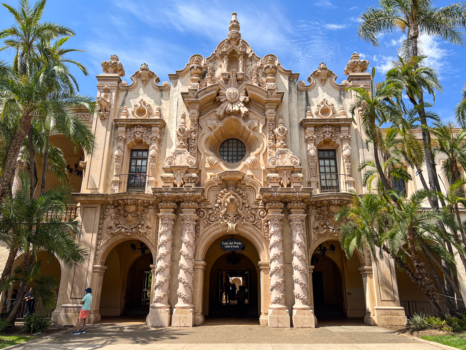 Visiting Balboa Park is one of the top things to do in San Diego. The building pictured is Casa del Prado (photo: Dave Lee).