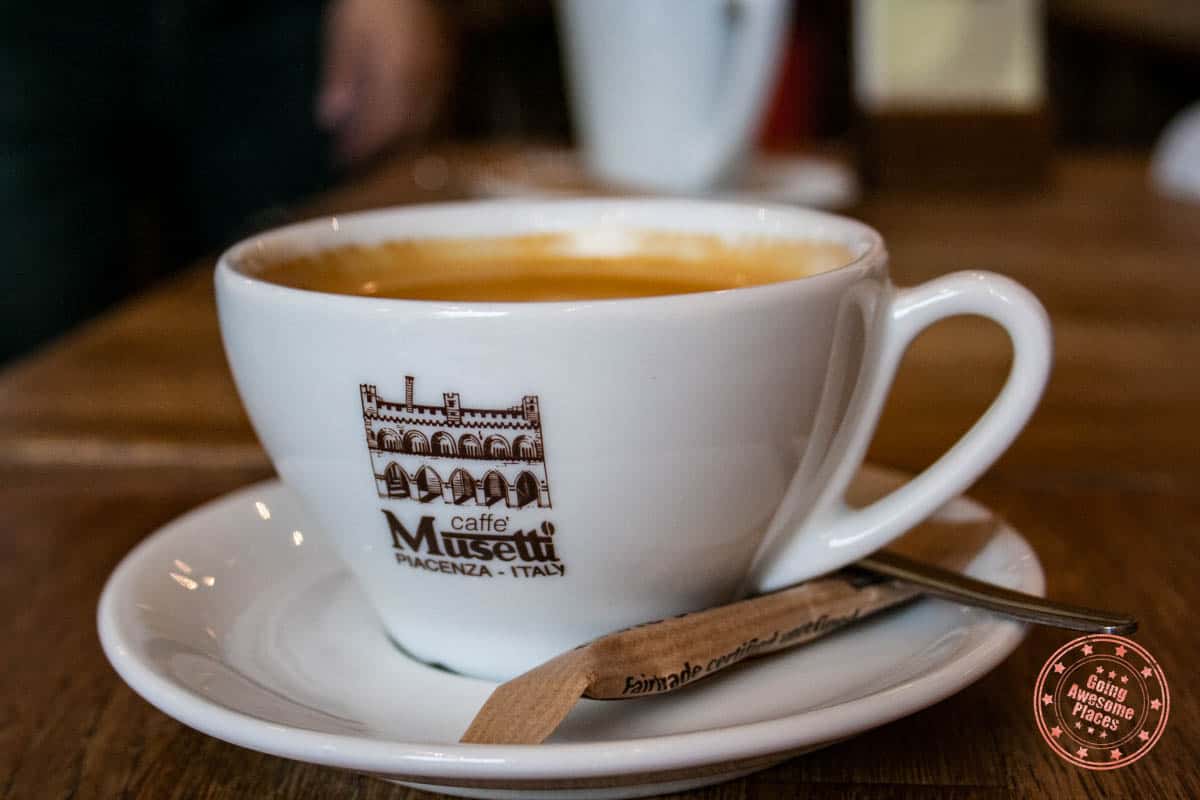 cup of coffee at a london cafe