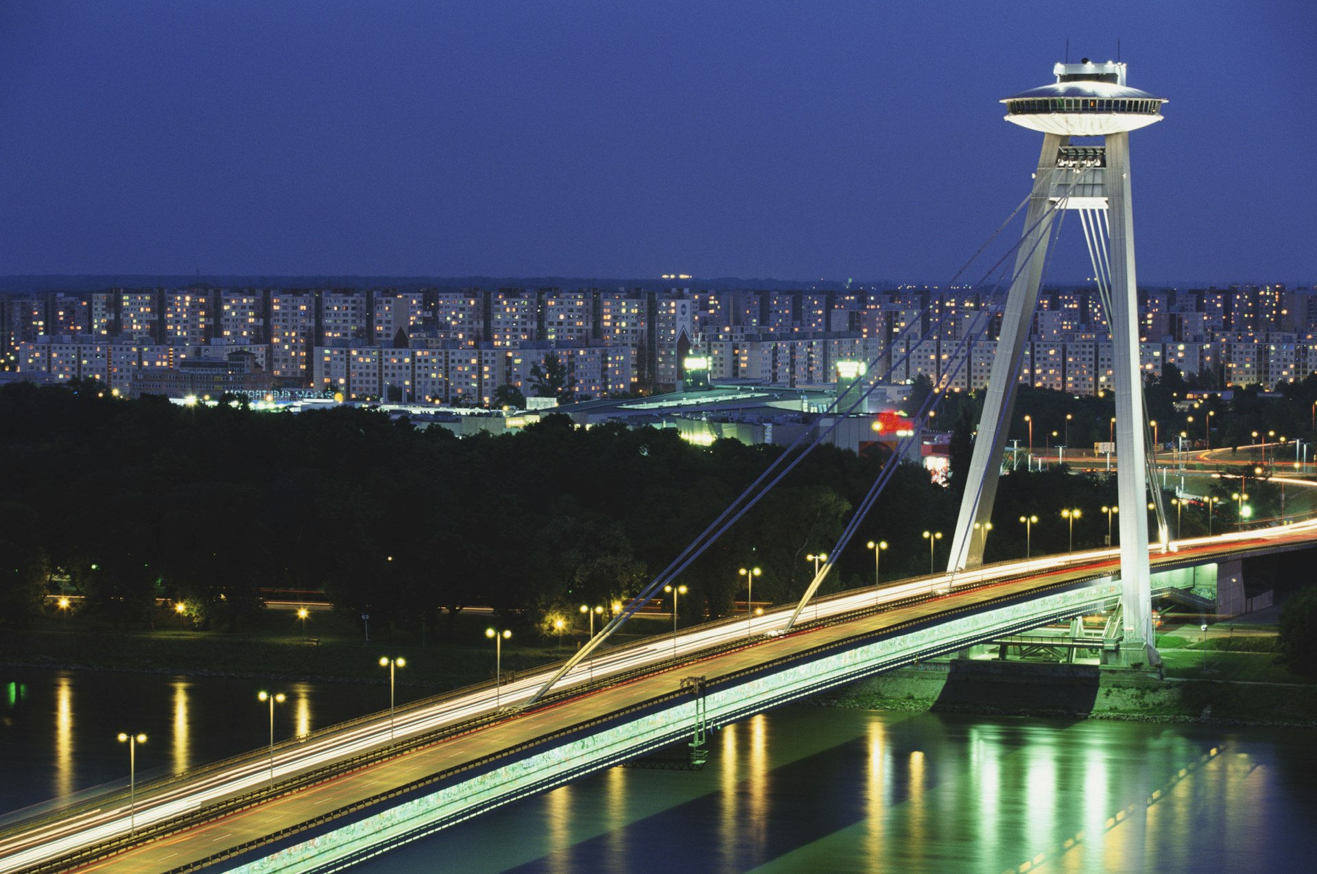 UFO Tower at the Novy Most (New Bridge), Bratislava, Slovakia