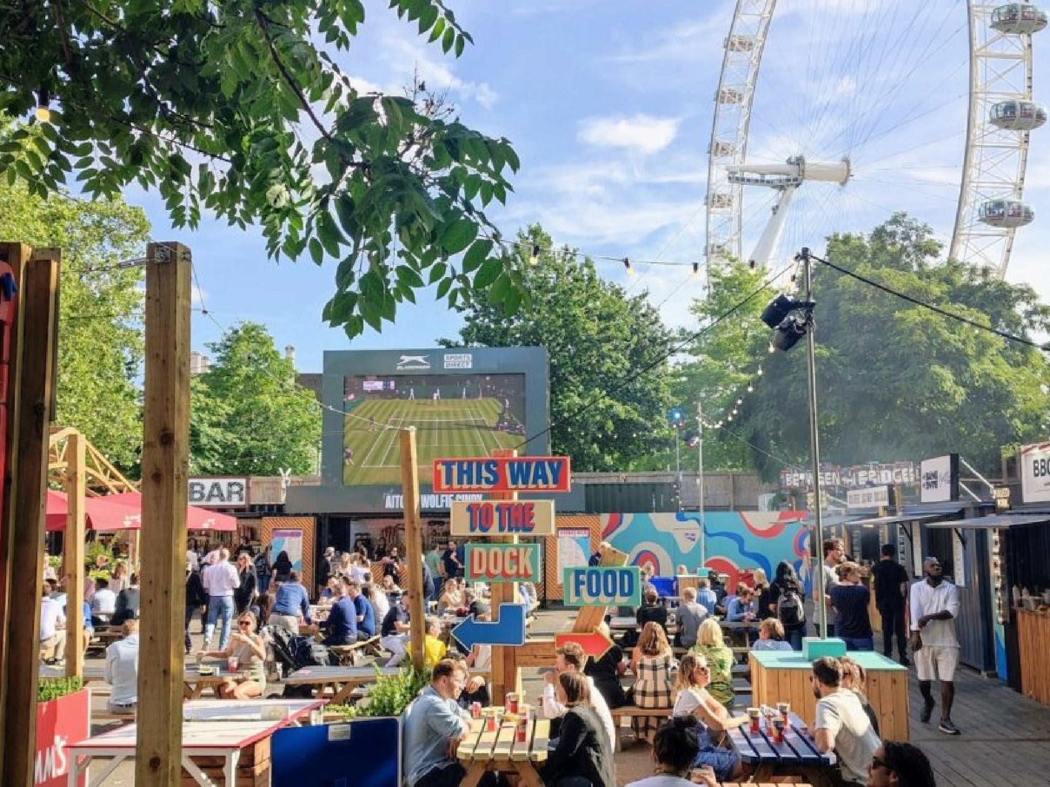 There are several courtyard screens on the Southbank