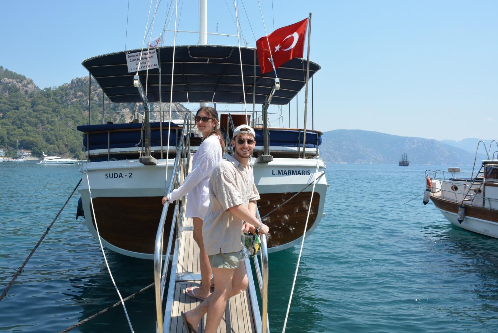 George Williams-Sales and his girlfriend, Lulu Mann, on holiday in Dalaman, Turkey (Collect/PA Real Life)