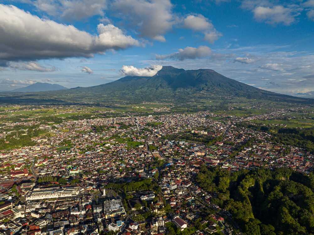 Aeiral view of Bukittinggi