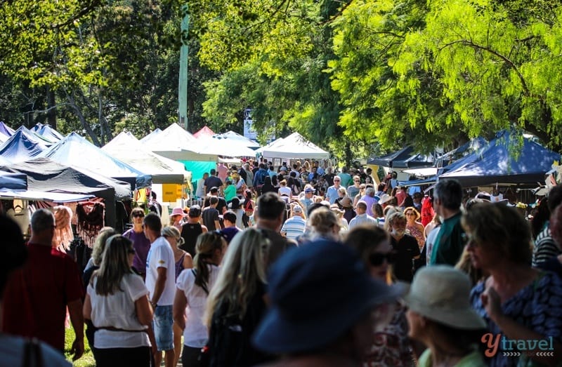 crowds at Bellingen Markets