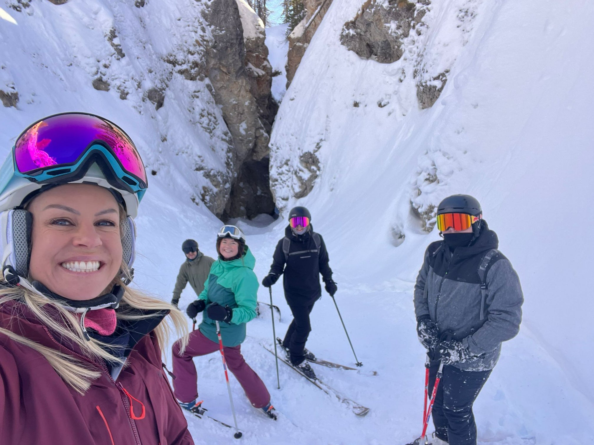 Chemmy Alcott leads the way down the Hidden Valley