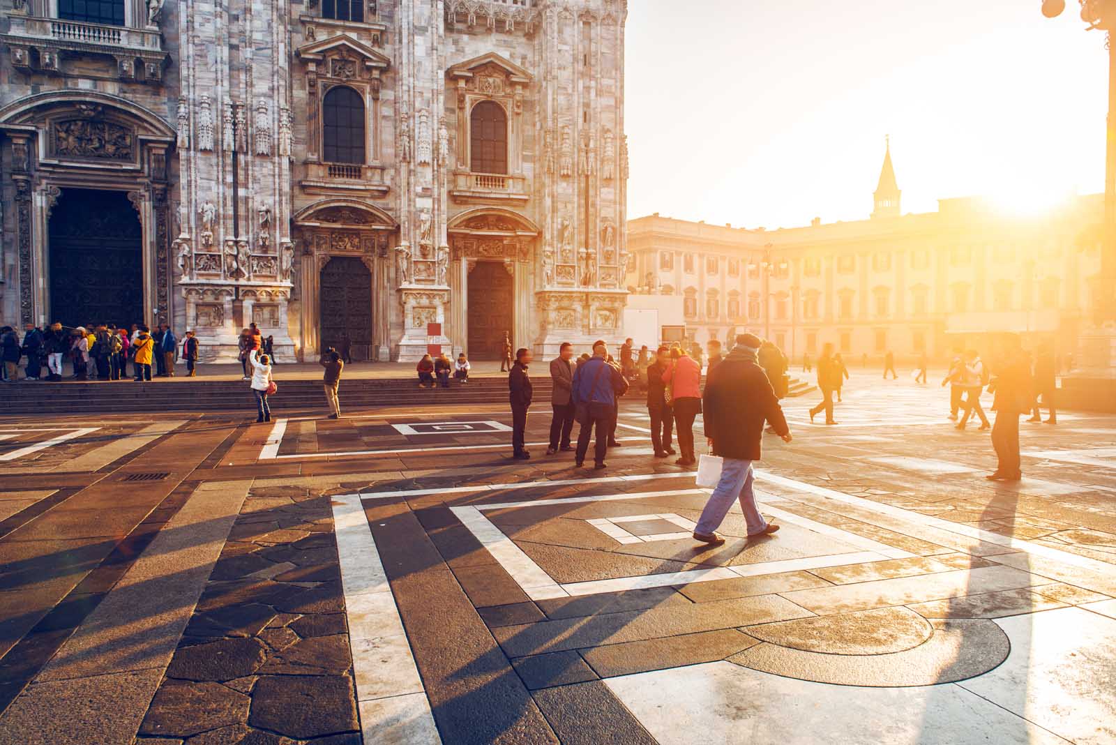 One Day in Milan at Sunset