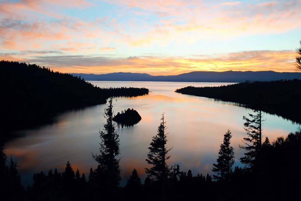 Sunset At Lake Tahoe California