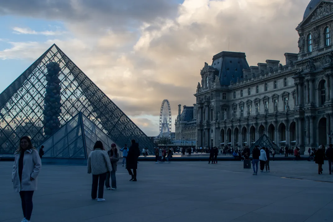 the famous Louvre pyramid