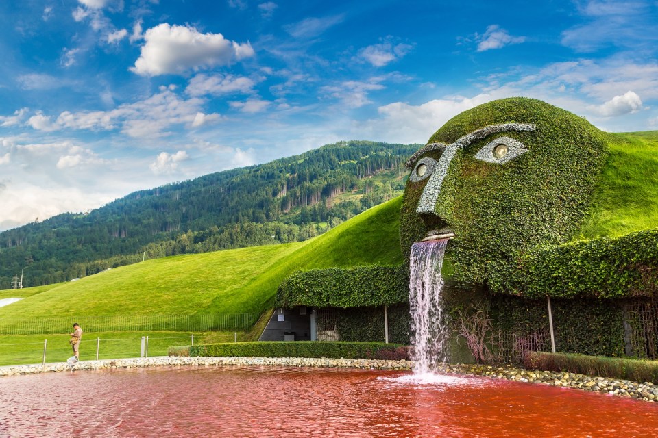 INNSBRUCK, AUSTRIA - JULY 25, 2017: Swarovski crystal worlds (Kristallwelten) museum in a beautiful summer day, Austria