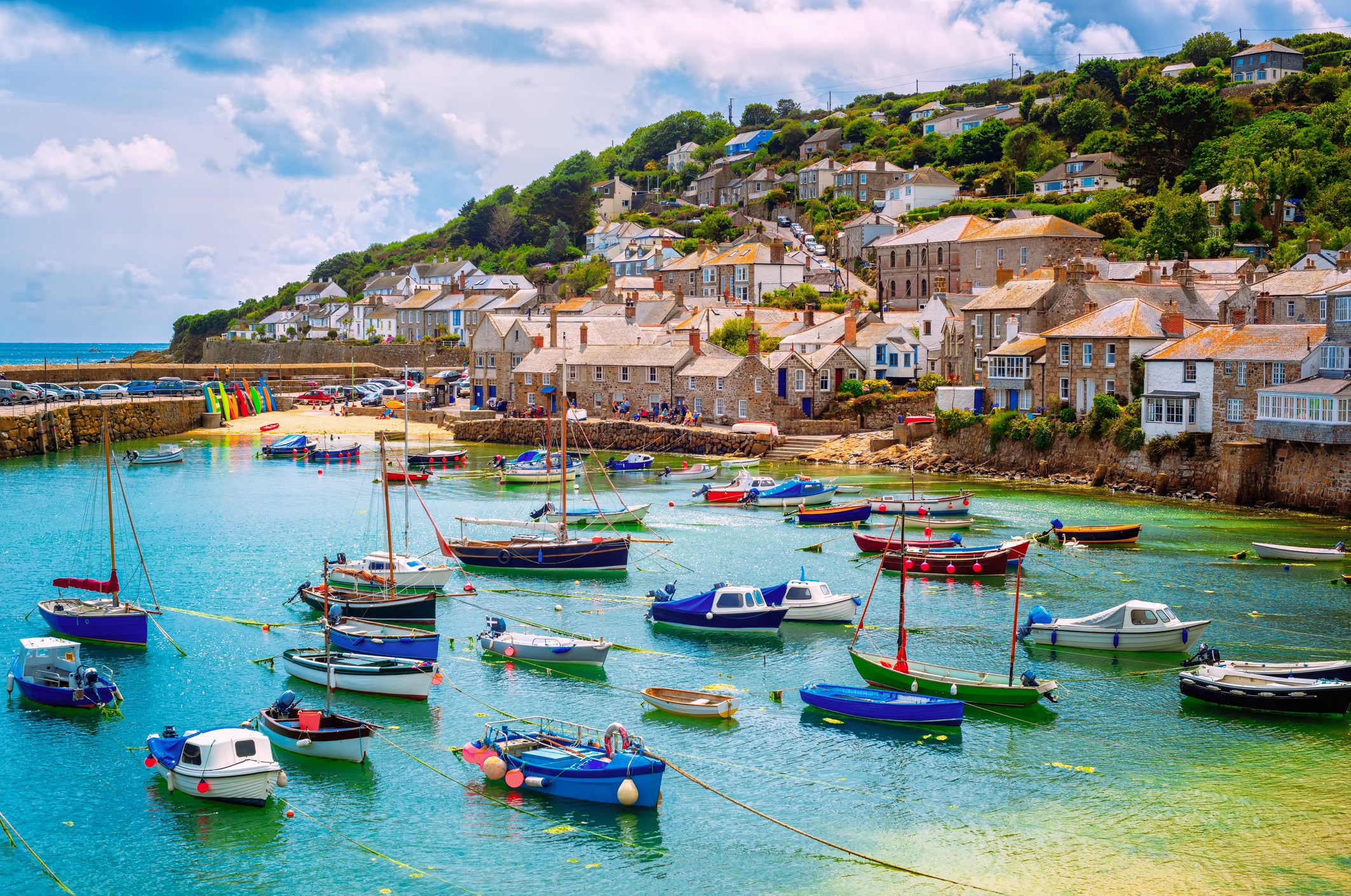 Bring a light jacket for al fresco lunches in Mousehole