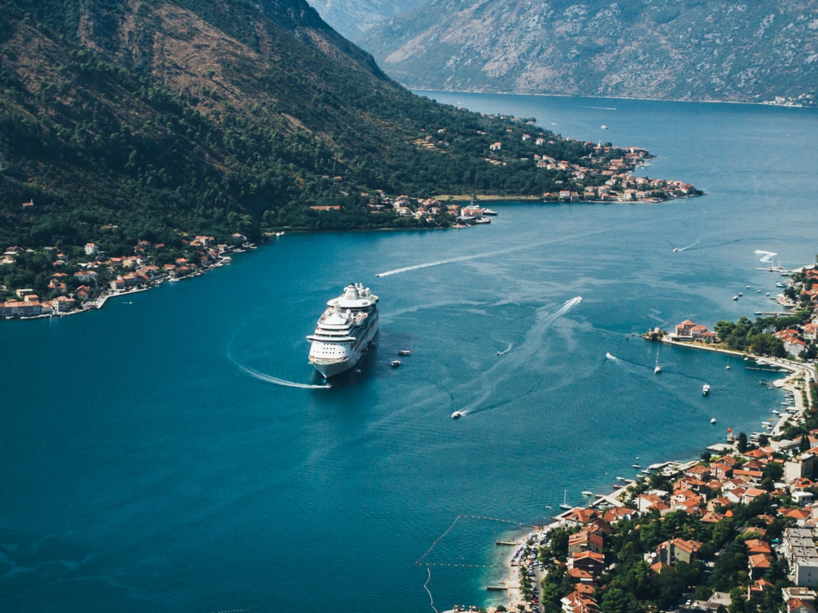 Aerial View of Kotor bay