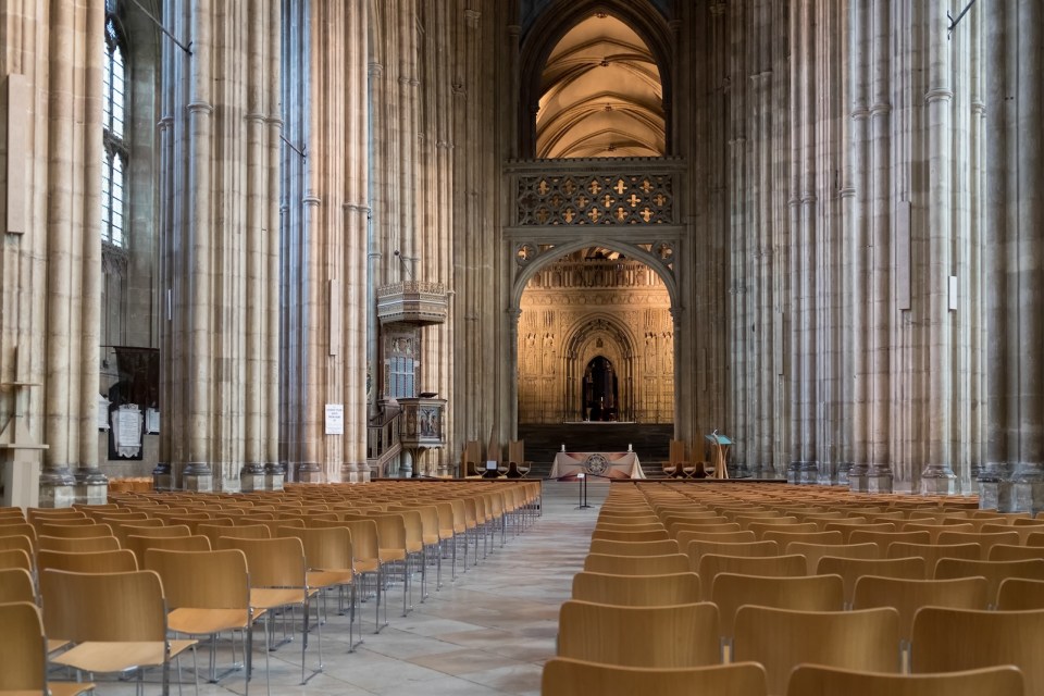 Interior view of Canterbury Cathedral