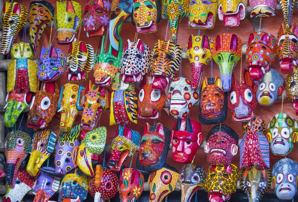 Mayan wooden masks