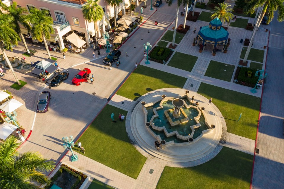 Aerial photo Mizner Park Florida