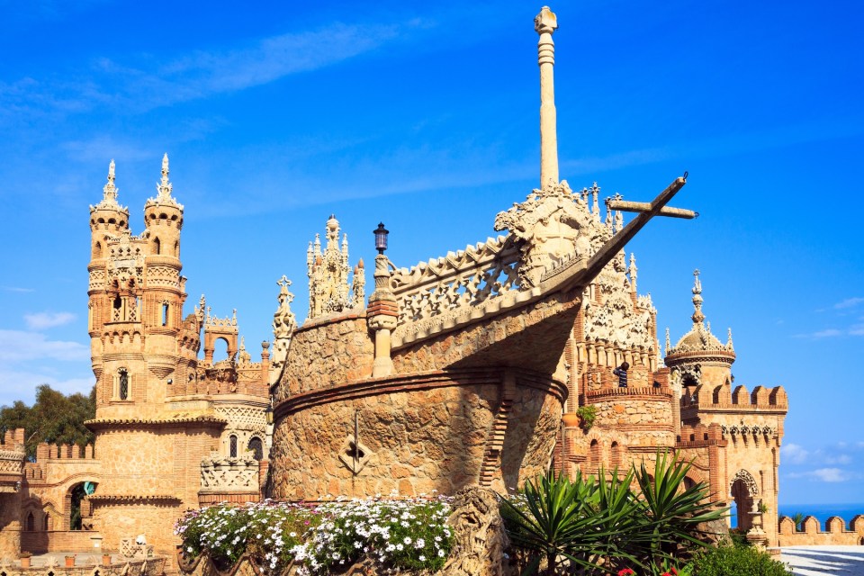 Colomares castle in memory of Christopher Colombus at Benalmadena