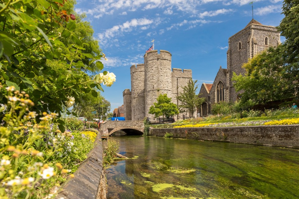 Canterbury view in summer, Kent, England