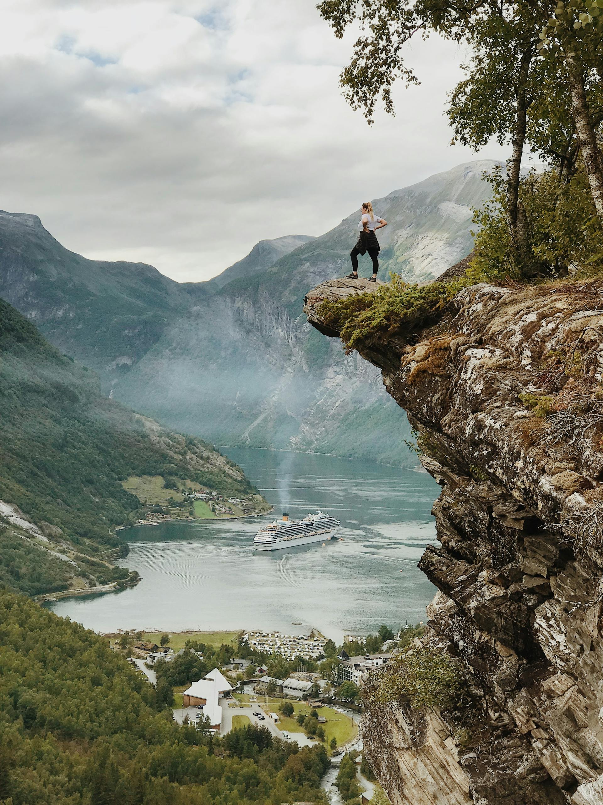 Climbing atop fjords in Geiranger, Norway makes for an unforgettable travel experience (photo: Julie Aagaard).