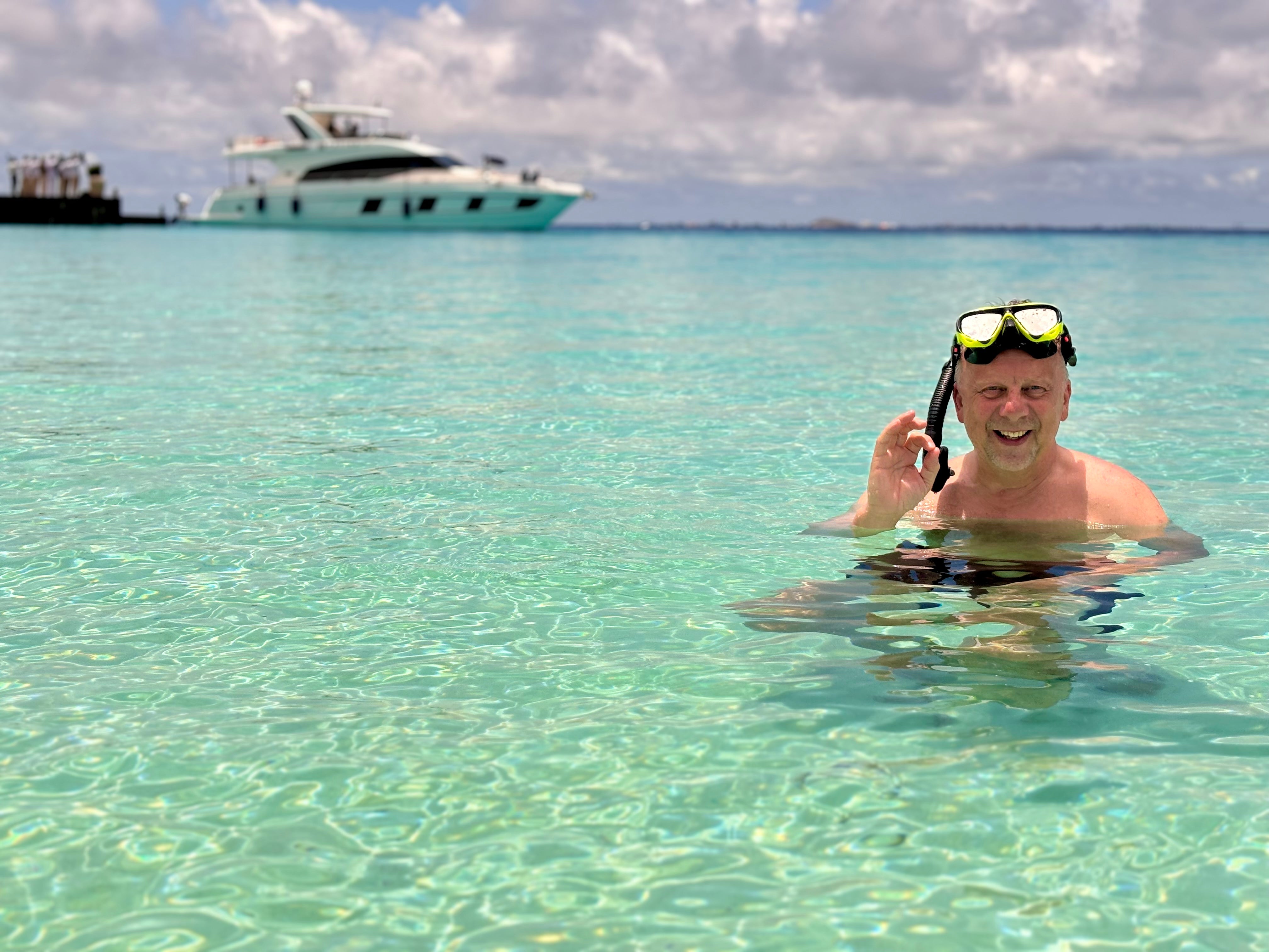 Chris Wiltshire snorkelling (Chris Wiltshire/PA)