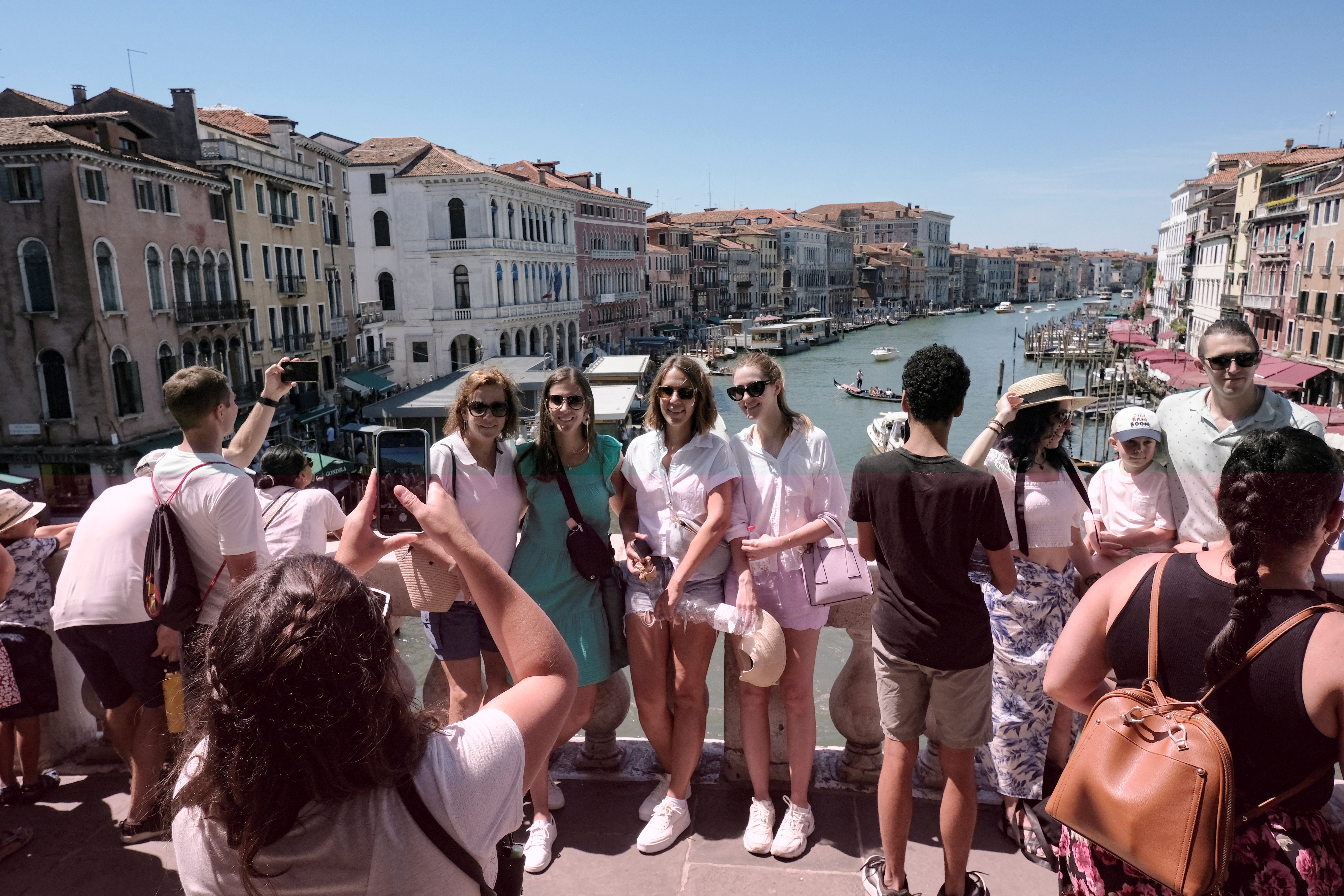 Day-trippers are seen on the last day of the experimental 5 euro entry fee to visit Venice, in Venice, Italy, July 14