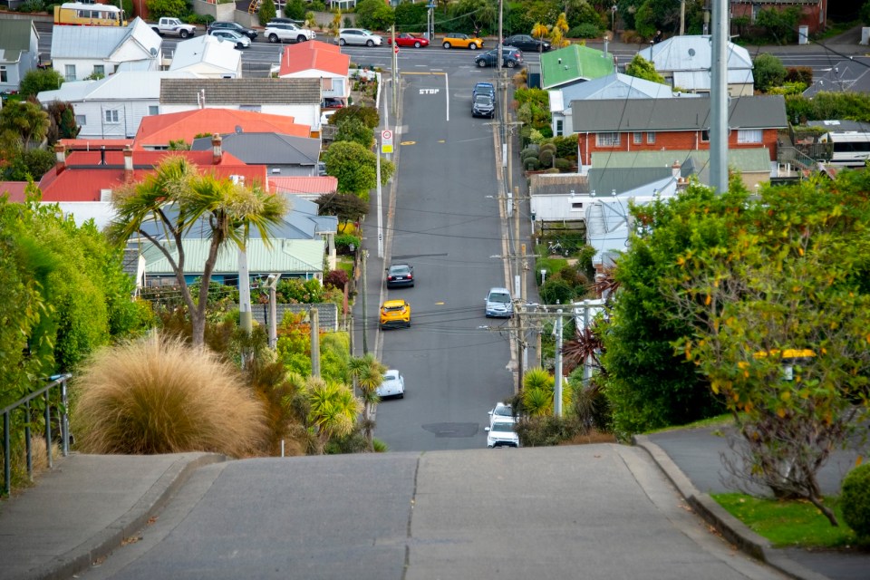 Steepest Street in the World - Dunedin - New Zealand