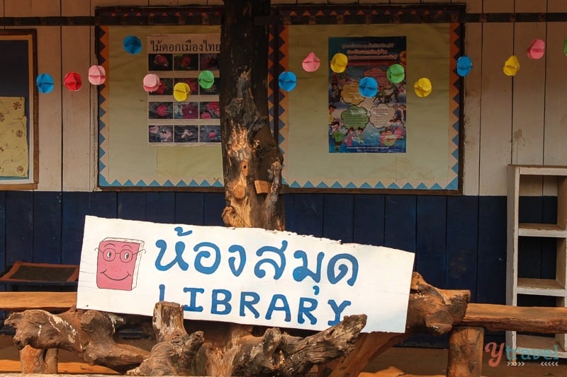 library in Akha hill tribe village